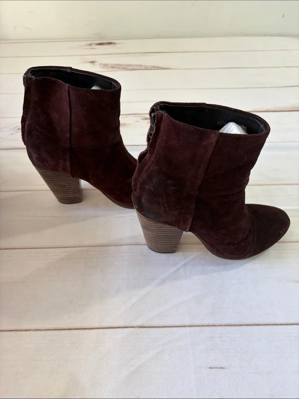 Rag & Bone  Burgundy Classic Newbury Ankle Boots